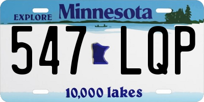 MN license plate 547LQP