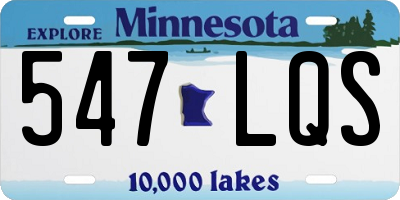 MN license plate 547LQS