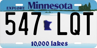 MN license plate 547LQT
