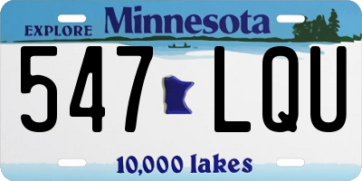 MN license plate 547LQU
