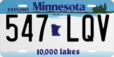 MN license plate 547LQV