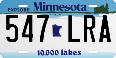 MN license plate 547LRA