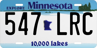 MN license plate 547LRC