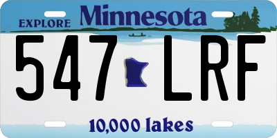 MN license plate 547LRF
