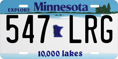 MN license plate 547LRG