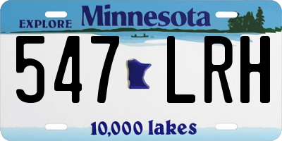 MN license plate 547LRH