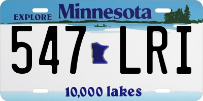 MN license plate 547LRI