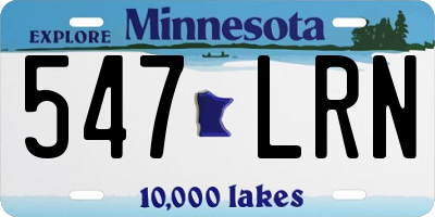 MN license plate 547LRN