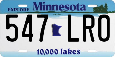 MN license plate 547LRO