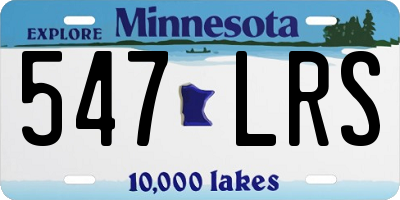 MN license plate 547LRS