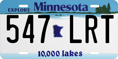 MN license plate 547LRT