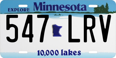 MN license plate 547LRV