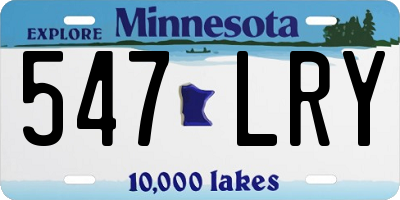 MN license plate 547LRY