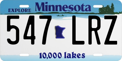 MN license plate 547LRZ