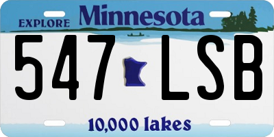 MN license plate 547LSB