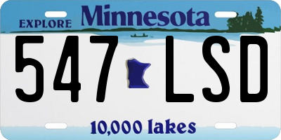 MN license plate 547LSD