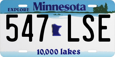 MN license plate 547LSE