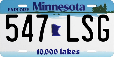 MN license plate 547LSG