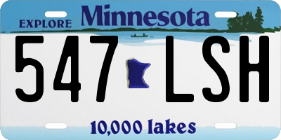 MN license plate 547LSH
