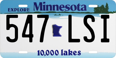 MN license plate 547LSI