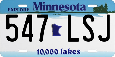 MN license plate 547LSJ