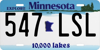 MN license plate 547LSL