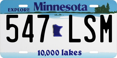 MN license plate 547LSM