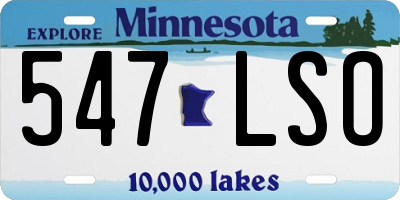 MN license plate 547LSO