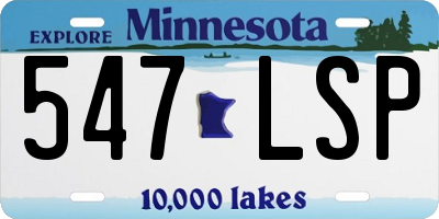 MN license plate 547LSP