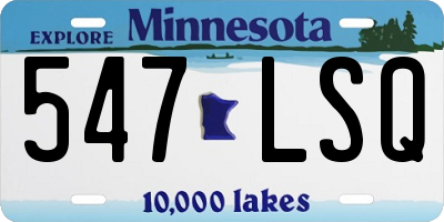 MN license plate 547LSQ