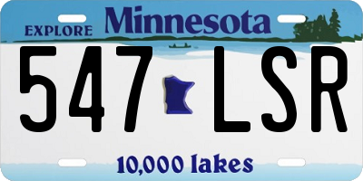 MN license plate 547LSR