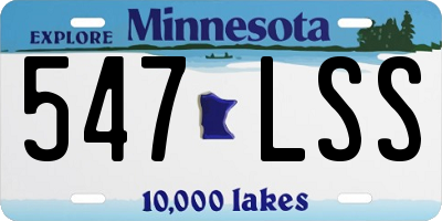 MN license plate 547LSS