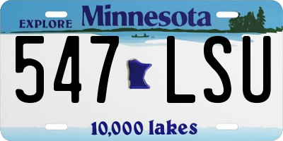 MN license plate 547LSU