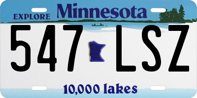 MN license plate 547LSZ