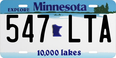 MN license plate 547LTA