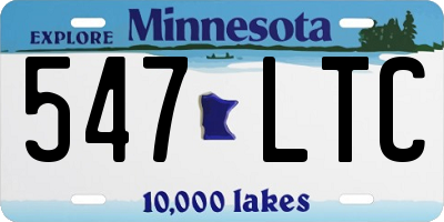 MN license plate 547LTC