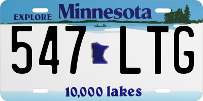 MN license plate 547LTG