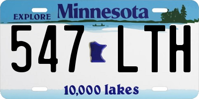 MN license plate 547LTH