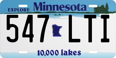 MN license plate 547LTI