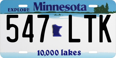 MN license plate 547LTK
