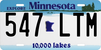 MN license plate 547LTM