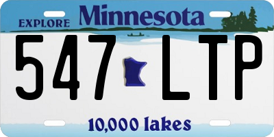 MN license plate 547LTP