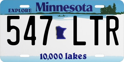 MN license plate 547LTR