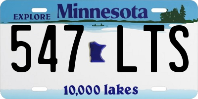 MN license plate 547LTS