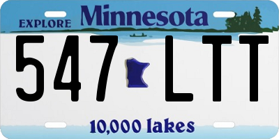 MN license plate 547LTT
