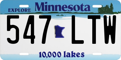 MN license plate 547LTW