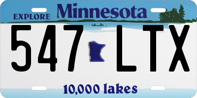 MN license plate 547LTX