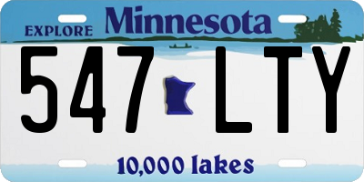MN license plate 547LTY