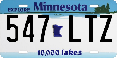 MN license plate 547LTZ