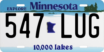 MN license plate 547LUG